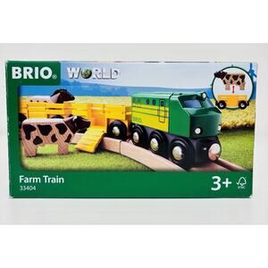 Brio World Farm Train 33404 Complete w/ Box